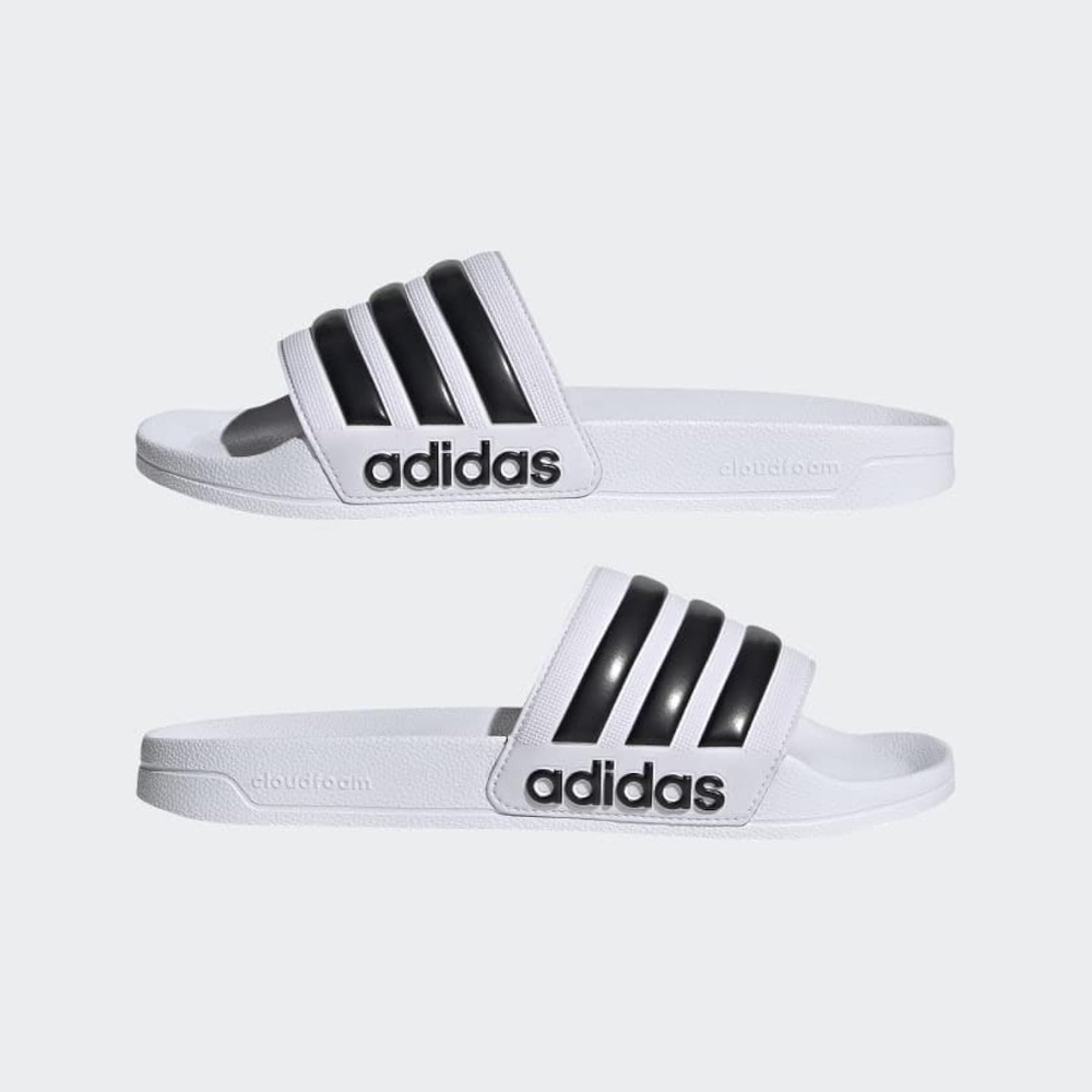 NWT adidas Unisex Adult Adilette White/Core Black/White Shower‎ Slides